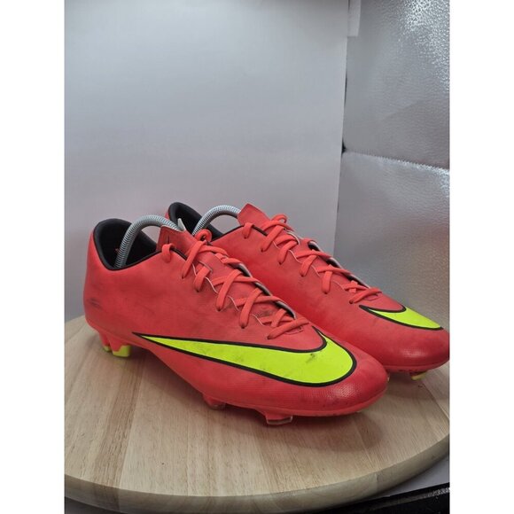 Nike Mercurial Victory V FG 651632 690 Red Yellow Soccer Cleats US-11 - Picture 5 of 10